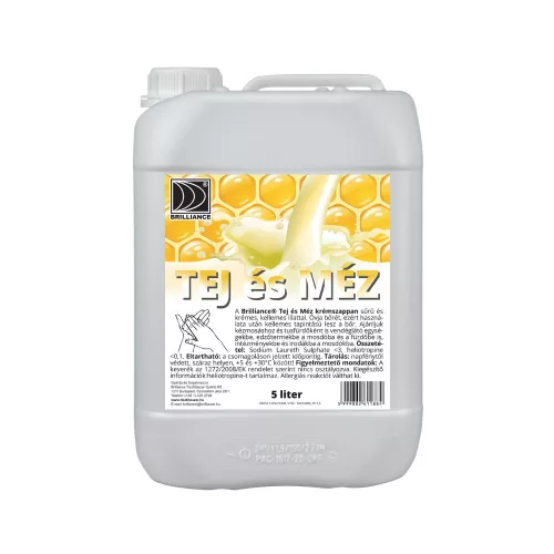 Brilliance krémszappan 5L Tej és Méz