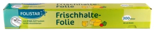 Folistar frissentartó fólia 300m/44cm tépőéllel ellátott dobozban, vágókéssel