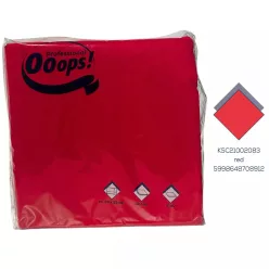   Ooops! szalvéta 33X33cm, 2r., 1/4 hajtás, PIROS, 100 lap/csg, 20csg/karton, 42karton/raklap