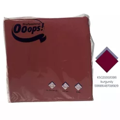   Ooops! szalvéta 33X33cm, 2r., 1/4 hajtás, BORDÓ, 100 lap/csg, 20csg/karton, 42karton/raklap