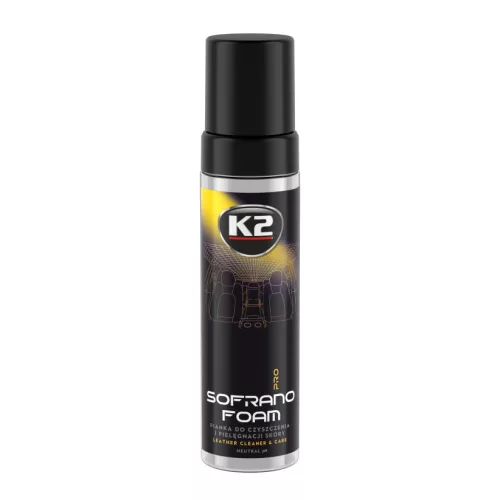 K2 SOFRANO PRO LEATHER CLEANER FOAM 200ml - bőrtisztító és ápoló hab