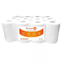   PRIOR tekercses törlő mini, 2r., fehér, 14cm, 50m/tek, 12tek/karton, 44karton/raklap