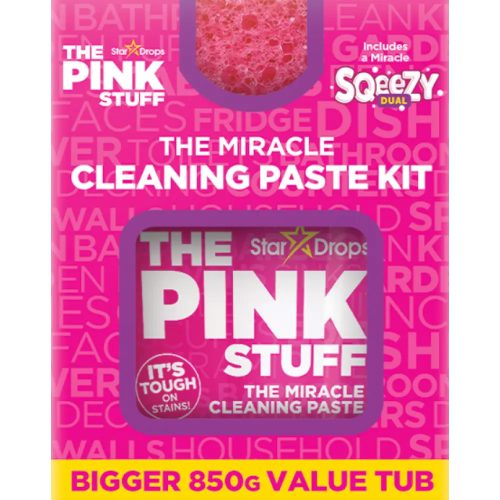 The Pink Stuff Miracle tisztítószett (Pink Stuff tiszítópaszta 850g + Pink Stuff Dual Sqeezy Dual szivacs)