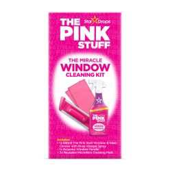   The Pink Stuff Miracle ablaktisztító szett (Pink Stuff ablaktisztító 850ml + Pink Stuff mikroszálas ablaktisztító párna fogantyúval)