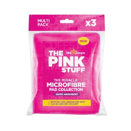 The Pink Stuff Mikroszálas tisztítópárnák - rózsaszín (3 db)