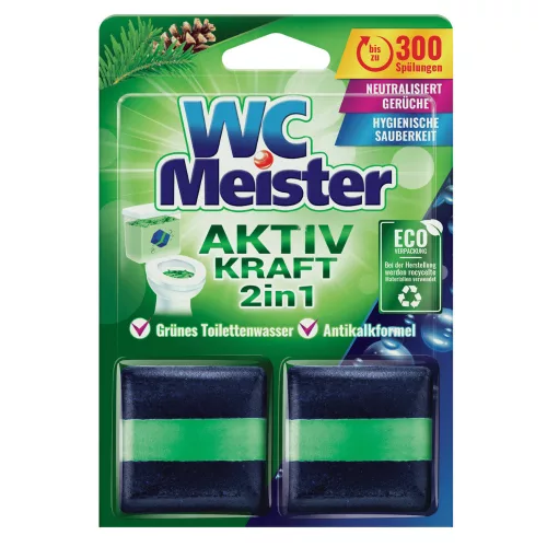 WC Meister tartálytabletta, 2x50g, forest