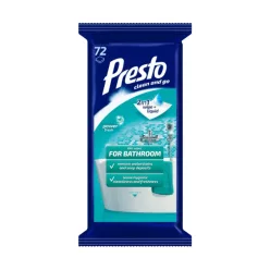 PRESTO nedves törlőkendő Fürdőszoba 72db/cs