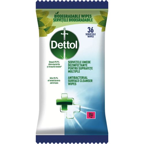 Dettol antibakteriális felülettisztító törlőkendő 36db/csg