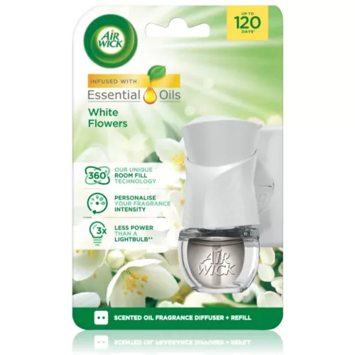 Air Wick elektromos illatosító készülék+utántöltő 19ml white flowers