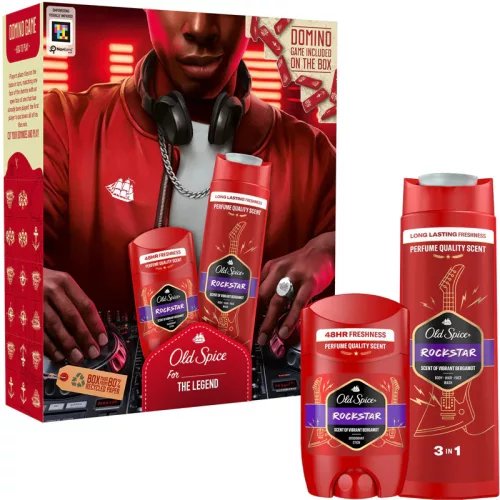 Old Spice Ajándékcsomag ROCKSTAR Tusfürdő 400ml + Deo Stick 50ml
