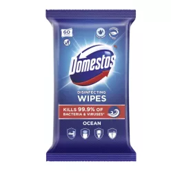   Domestos higiénikus törlőkendő 60db/csg, 6csg/karton óceán