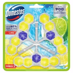 Domestos Power5 WC-frissítő blokk 3x50g Lime