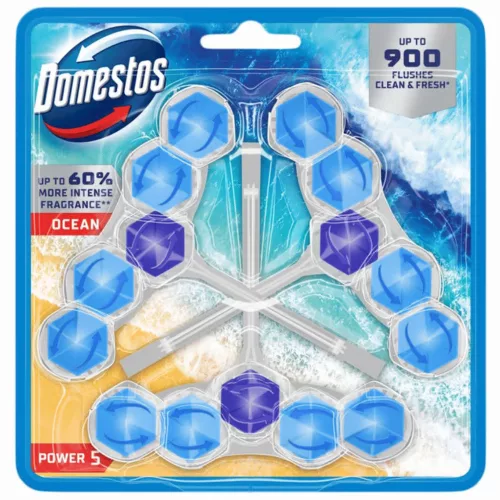 Domestos Power5 WC-frissítő blokk 3x50g Ocean