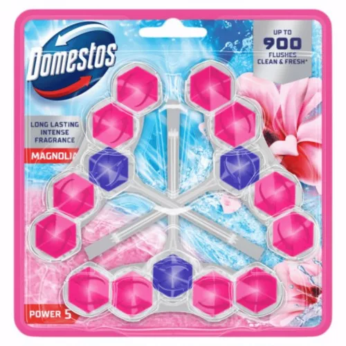 Domestos Power5 WC-frissítő blokk 3x50g Pink Magnolia