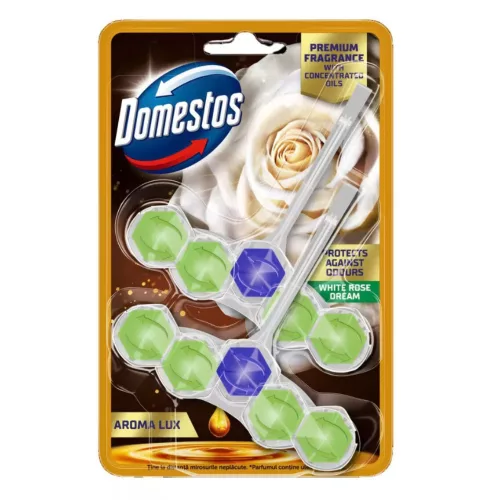 Domestos Aroma Lux WC-frissítő blokk 2x55g White Rose Dream