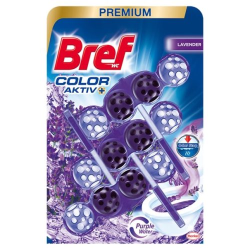 Bref Color Aktiv+ WC tisztító golyós Levendula (3 x 50 g)