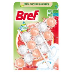   Bref Pro Nature WC tisztító, golyós Mega Pack, 3DB-os 3X50g GRAPEFRUIT