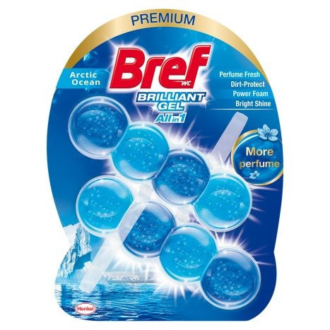 Bref Brilliant Gel, wc illatosító, Artic Ocean, 2x42g (2db)
