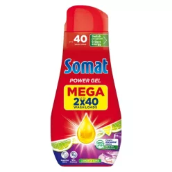   Somat Power Gel All in 1 Lemon&Lime gépi mosogatószer 2×720 ml