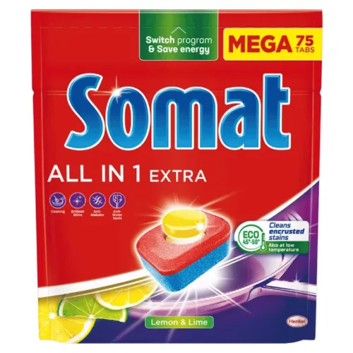 Somat mosogatógép kapszula All in1 extra Lemon 75db/csg